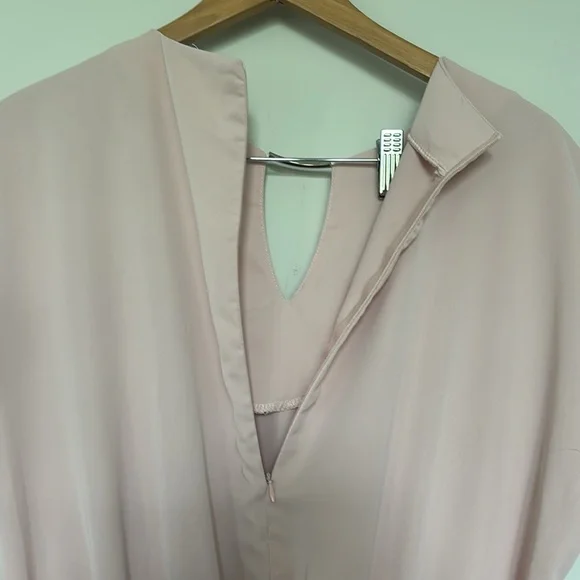 Women's Blush Pink Short-Sleeve Jumpsuit - Picture 8 of 10